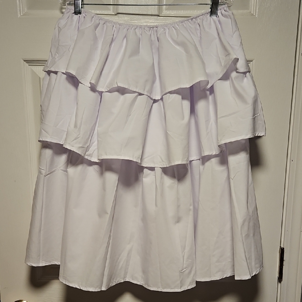 X Plus Wear Elegant Tiered Skirt